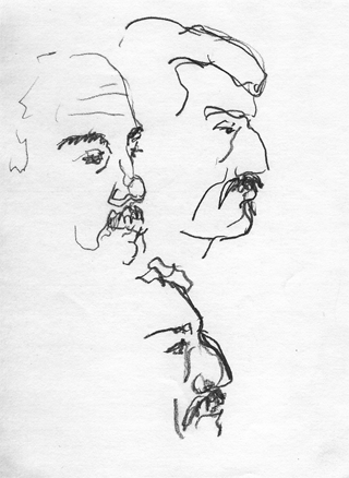 Bild: Gesichter (Bleistiftzeichnung)
